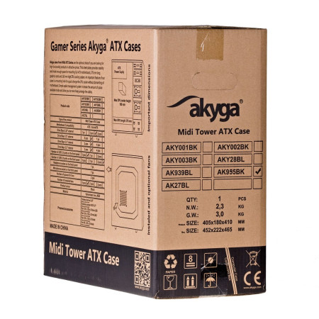 Akyga AK995BK ATX kompiuterio korpusas