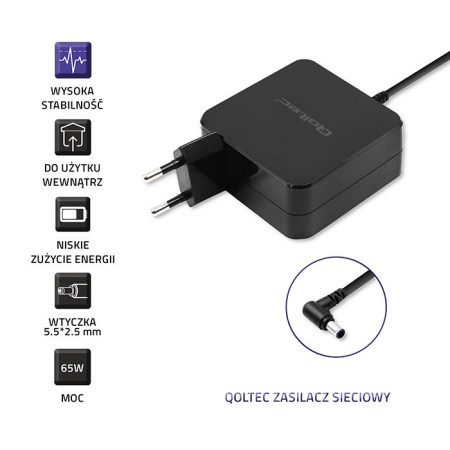 Qoltec 65W Maitinimo Adapteris Asus