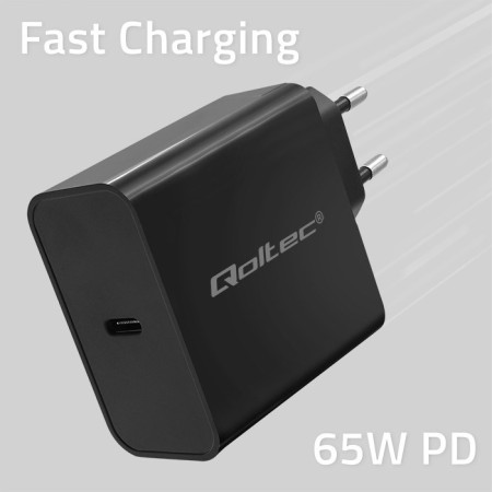 Qoltec Super Quick PD | 1xUSB-C | 65W | 5-20V | 3-3.25A | Juoda