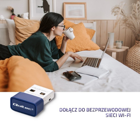 Qoltec Mini WiFi Adapteris N Standartas