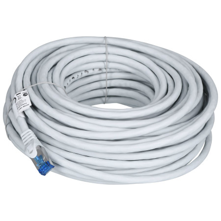 Patchcord kat.6A S/FTP LSZH CCA 20m pilkas