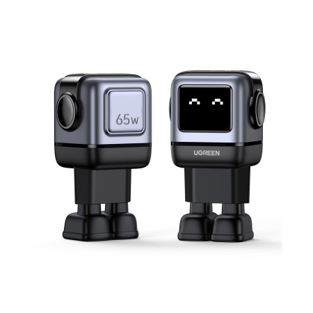 Ugreen Nexode RG Robot GaN, 2x USB-C + USB, 65W Juoda