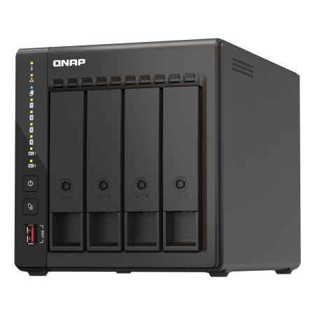 QNAP TS-453E NAS Tower „Intel® Celeron®“ J6412 8 GB 0 TB, juoda