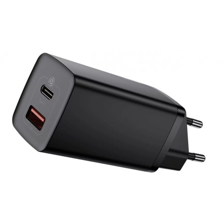 Baseus GaN2 Lite USB + USB-C Įkroviklis 65W EU Juodas