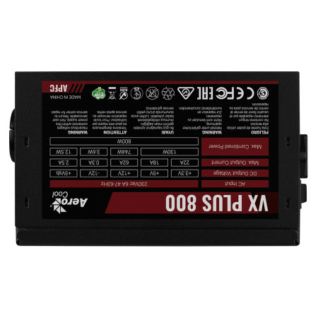 Aerocool VX PLUS 800 maitinimo blokas 800 W 20+4 pin ATX