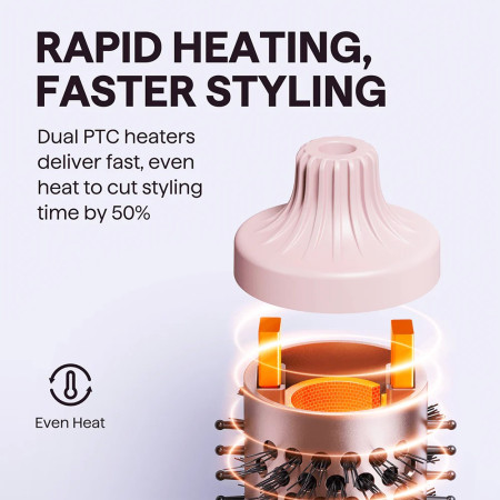 Plaukų formavimo šukos Wavytalk Blowout Boost rožinės