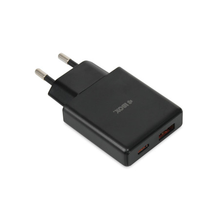 iBOX C-43 SLIM PD30W USB A+C Įkroviklis, Juodas
