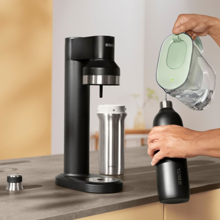 Brita SodaTrio 1 L Plienas juodas