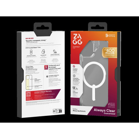 ZAGG apsaugos rinkinys iPhone 16e: dėklas su MagSafe ir ekranų apsaugos plėvelė