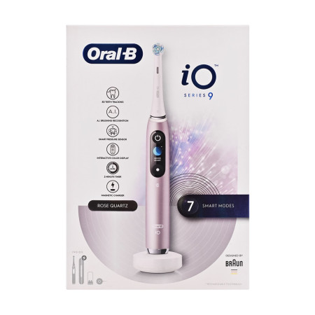 Oral-B iO 9 rožinė dantų šepetėlė