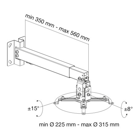 Techly 102369 projektoriaus laikiklis, 20 kg