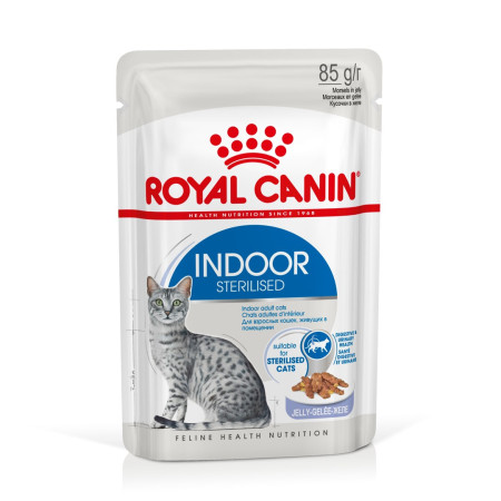 Royal Canin FHN Indoor su želė - šlapia maisto dieta suaugusiems katėms - 12x85g