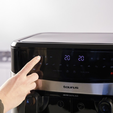 Taurus Air Fry Digital Duo Dvigubas 9 L 2200 W Karšto oro gruzdintuvė Juoda