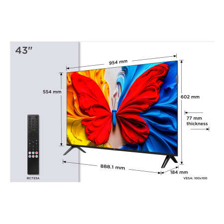 TCL 43S5K 43 colių Full HD Smart televizorius
