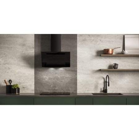 Vertikalus sieninis dūmtraukio gaubtas „Vertical Eco Duo Glass“ Juodas