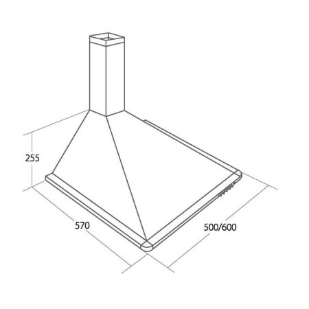 Akpo WK-5 Elegant Turbo 60 Virtuvės gartraukis Balta