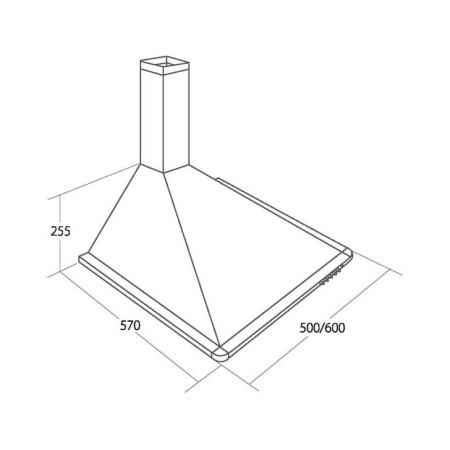 Akpo WK-5 Elegant Turbo 60 Viryklės gaubtas Inox