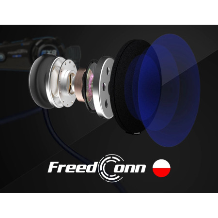 Motociklų domofonas FREEDCONN T-MAX S V4 PRO SINGLE Juodas