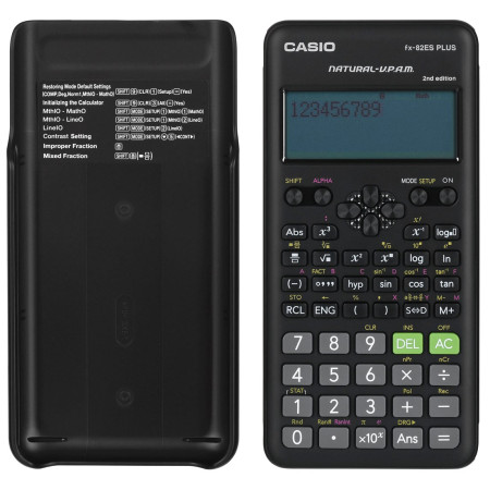 Casio FX-82ES PLUS-2 skaičiuotuvas, juodas