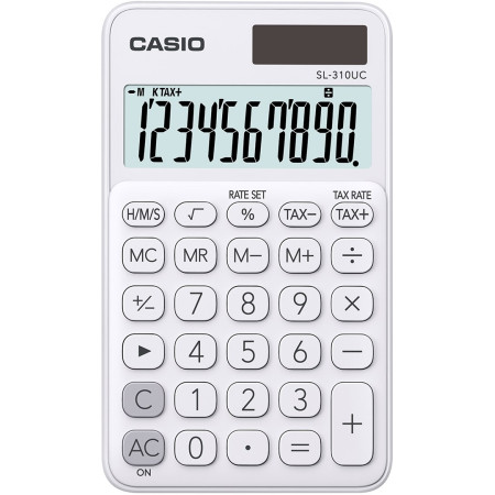 Casio SL-310UC-WE kišeninis skaičiuotuvas, baltas