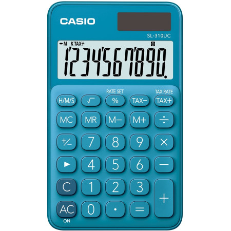 Casio SL-310UC-BU kišeninis skaičiuotuvas, mėlynas