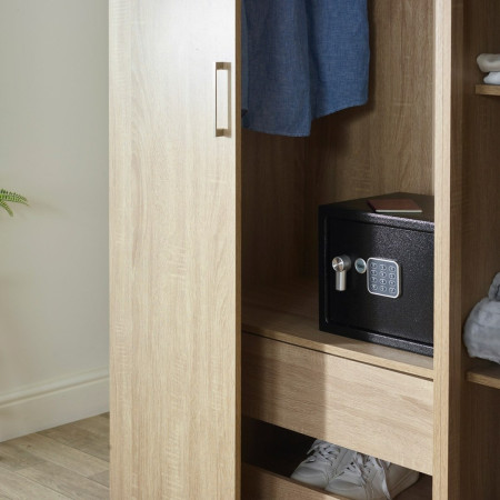 Yale YSV/250/DB2 laisvai pastatomas 16,3 l plieninis juodas seifas