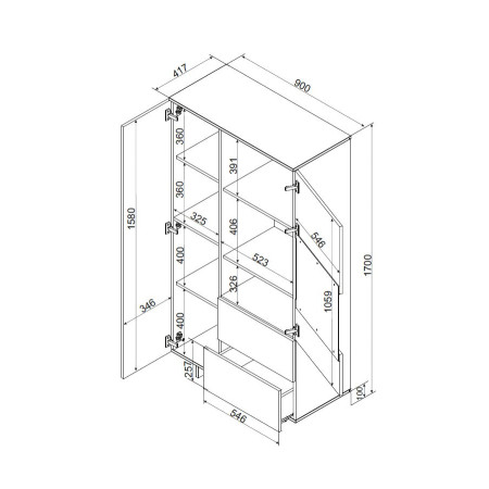 Cama ALMA spinta 90x41,5xH170 kašmyras