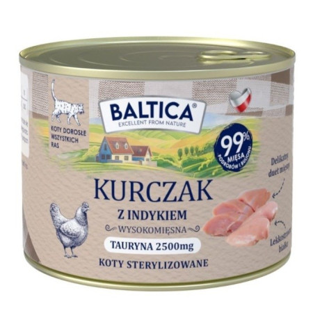 BALTICA SMAKI REGIONÓW Suaugusiųjų katė, vištiena su kalakutiena 185g