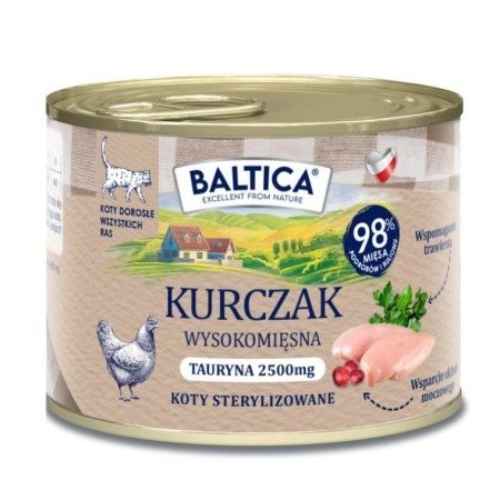 BALTICA SMAKI REGIONÓW Suaugusių kačių maistas su vištiena 185g