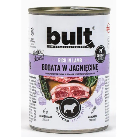 BULT Rich in lamb - šlapias maistas šunims - 800 g
