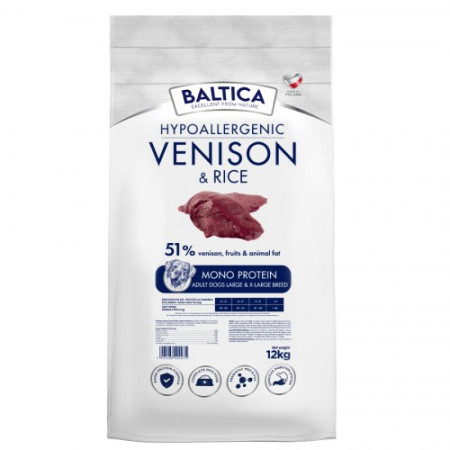 BALTICA NUTRACEUTIC Hipoalerginis Elnias ir ryžiai L / XL 12kg