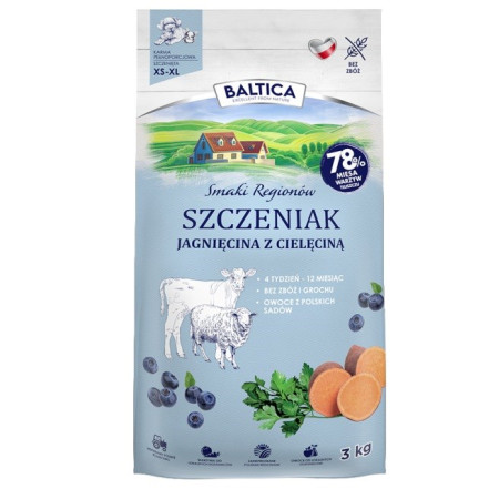 BALTICA SMAKI REGIONÓW Šuniukas Aviena su veršiena S / L / XL 3kg
