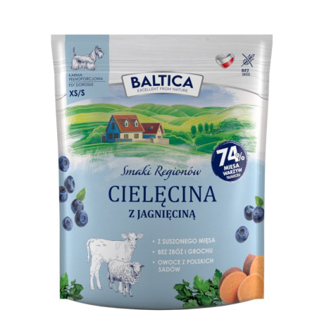 BALTICA Regionų Skoniai - Cielėcina su Jagnięcina XS/S - 1 kg