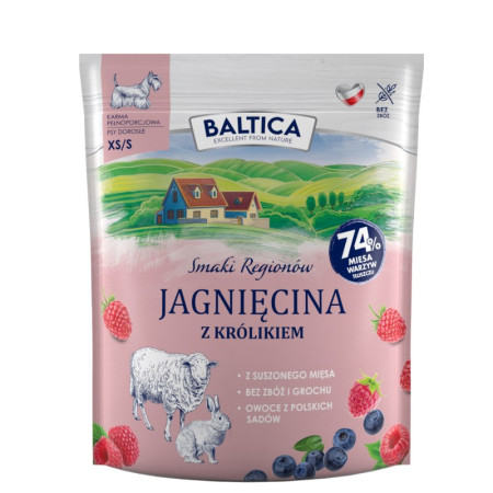 BALTICA Regionų Skoniai - Jagnięcina su Królikiem XS/S - 1 kg