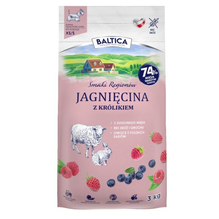 BALTICA SMAKI REGIONÓW Jagnięcina su królikiu XS / S - 3kg