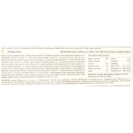 ACANA Aukštas Baltymų Nuožulnas - sausas maistas šunims - 6kg