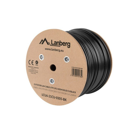 LANBERG LCU6-21CU-0305-BK tinklo kabelis 305 m Cat6 U/UTP