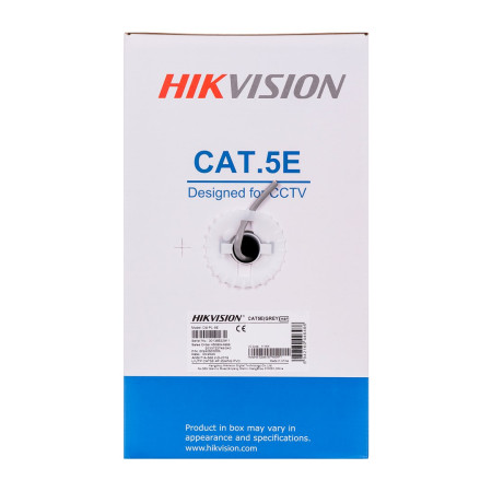 Hikvision DS-PL-5E tinklo kabelis 305 m Cat5e Pilka