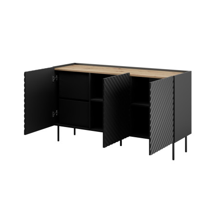 3D2SZ ONDA komoda 150 x 45 x 85 cm juoda