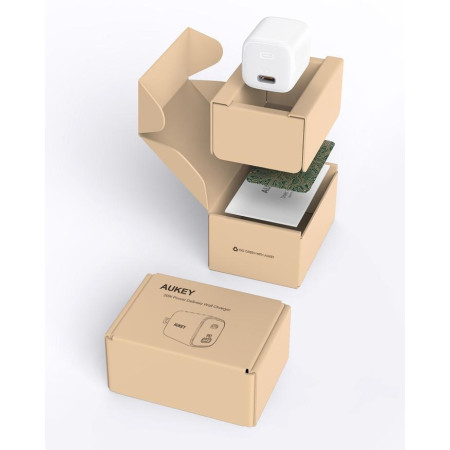 AUKEY PA-B1 Universalus balto AC įkroviklis