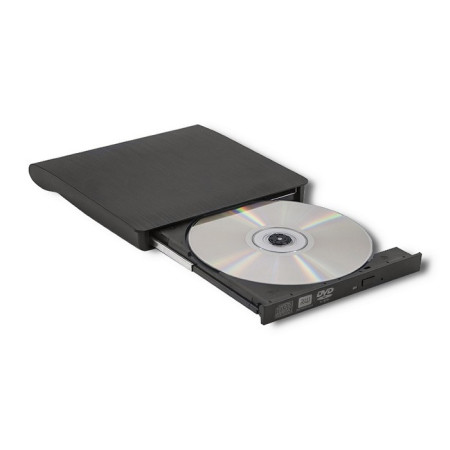 Qoltec 51857 Išorinis DVD-RW grotuvas | USB 3.0 | Juoda