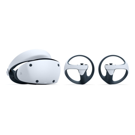 Sony PlayStation VR2 ant galvos dedamas ekranas