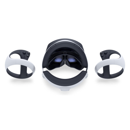 Sony PlayStation VR2 ant galvos dedamas ekranas