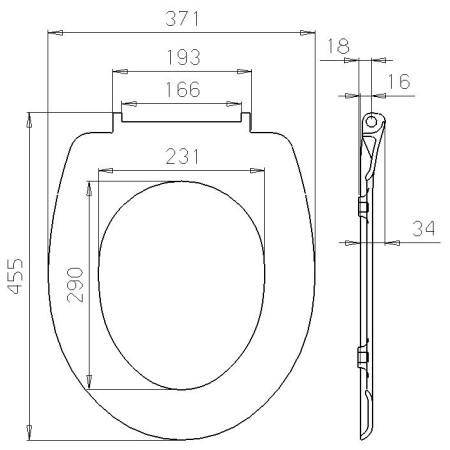 Klozeto dangtis DU02 lėtas starfish