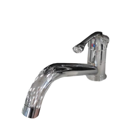 Virtuvinis maišytuvas su lenktu snapeliu