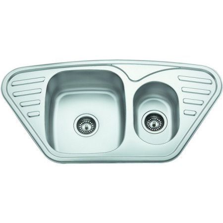 Nerūdijančio plieno plautuvė 842 su sifonu