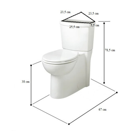 Klozetas 3315 kampinis