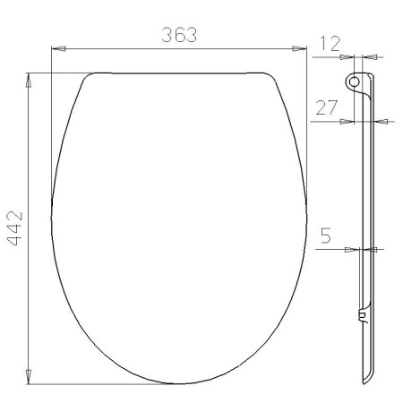 Klozeto dangtis DU02 lėtas dolphin