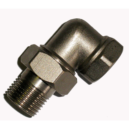 Išardoma kampu chromuota jungtis MF63 M1xF1 sriegis