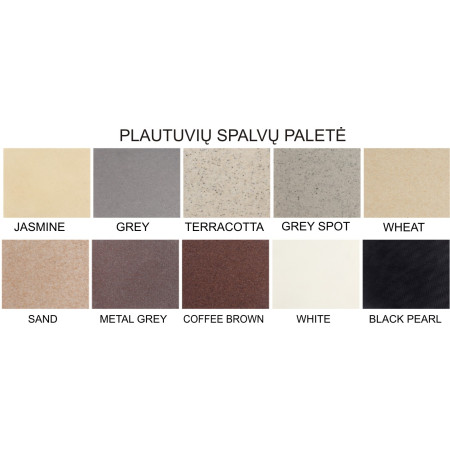 Granitinė plautuvė ROUND 1 coffee brown su sifonu